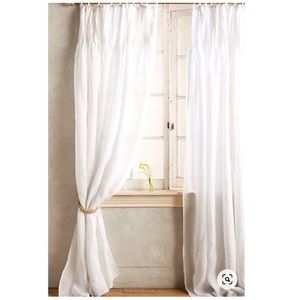 Anthropologie tie top curtains